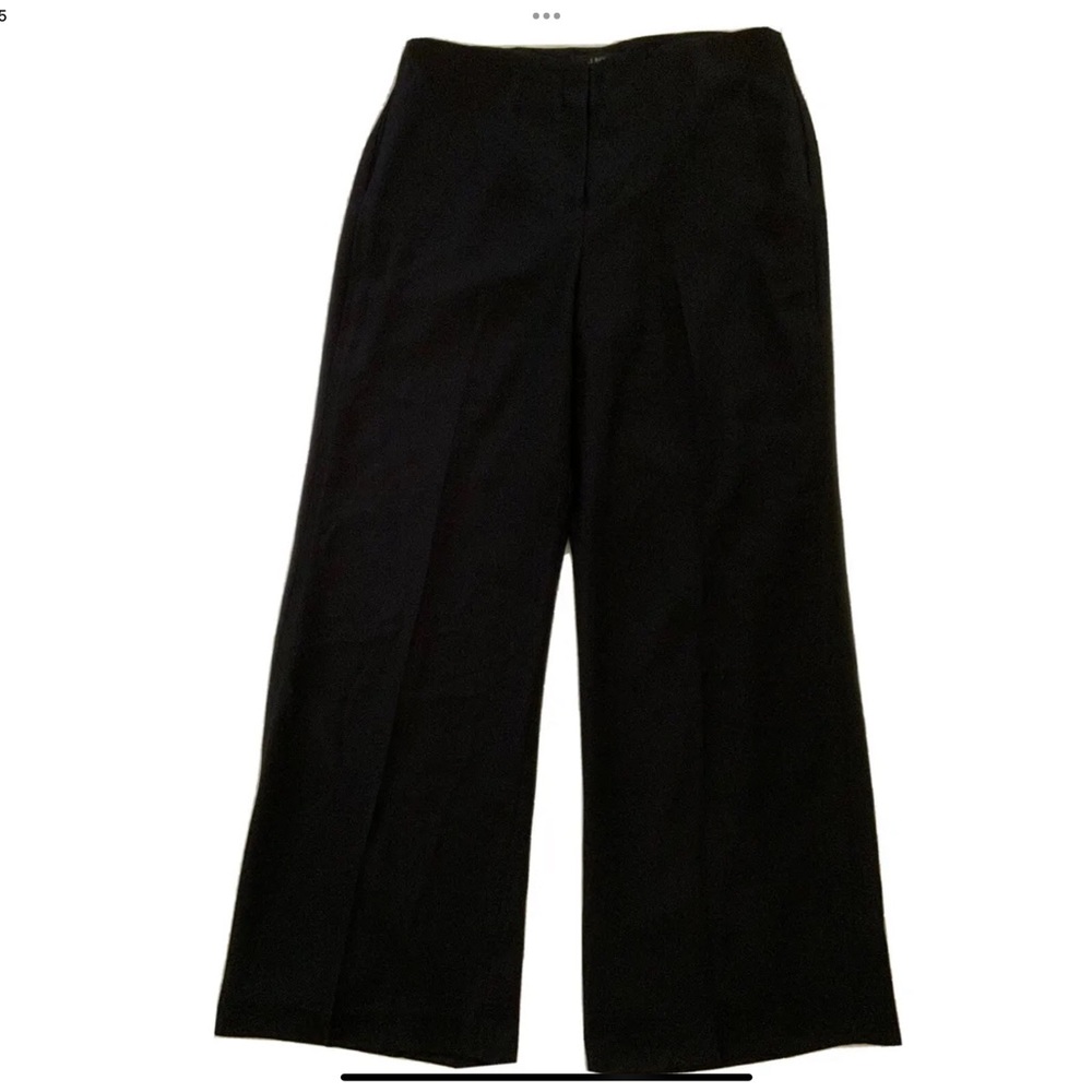 Talbots Wide Leg Lined Career Dress Pants Size 16 Tall Black
